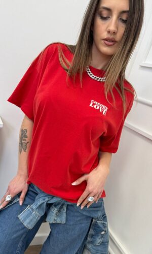 Only Tee Oversize Rosso