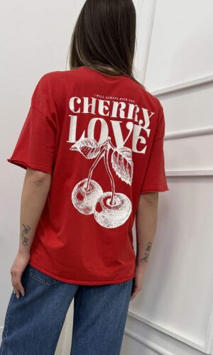 Only Tee Oversize Rosso