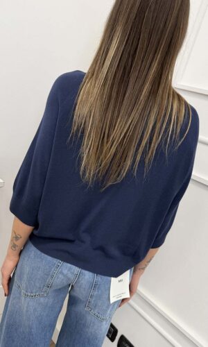 Vicolo Maglia Mezza Manica Blu Navy