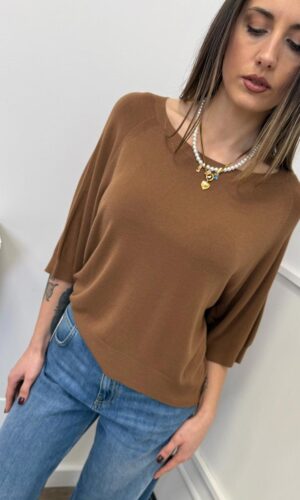 Vicolo Maglia Mezza Manica Caramello