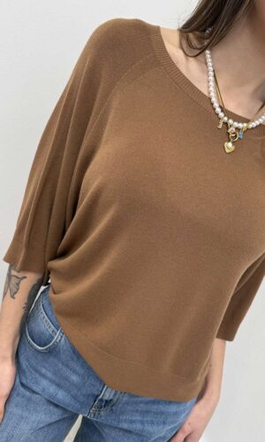 Vicolo Maglia Mezza Manica Caramello