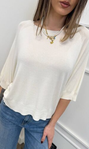 Vicolo Maglia Mezza Manica Panna