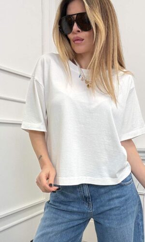 Vicolo T-shirt Cropped Bianco