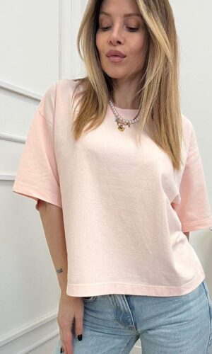 Vicolo T-shirt Cropped Rosa