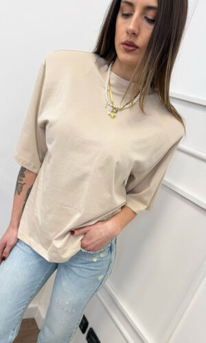 Vicolo T-shirt Spalline Beige