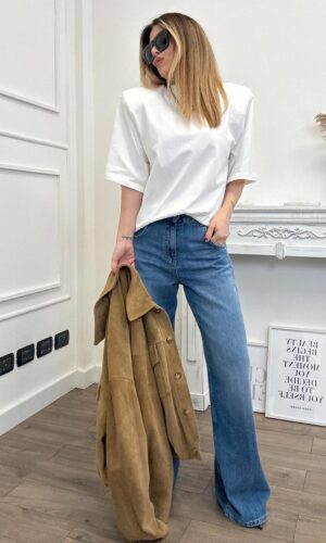 Vicolo T-shirt Spalline Bianco