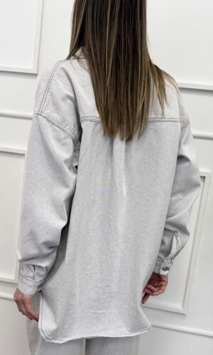 Glamorous Camicia Over Denim Grigio