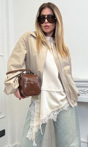 VelvetSnack Bomber City Beige