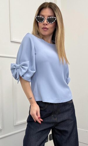 Vicolo Blusa Coquette Dusty Blue