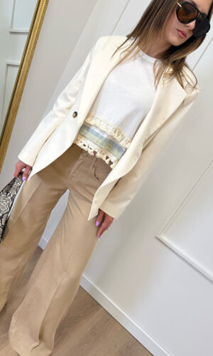 Only T-shirt ricamo Bianco