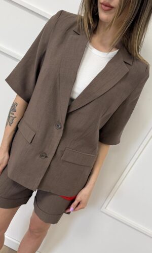 Pieces Blazer Coffee Quartz