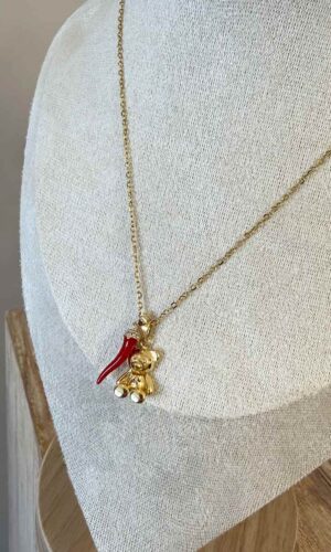 VelvetSnack Collana Teddy Lucky Gold