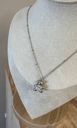 VelvetSnack Collana Teddy Precious Silver