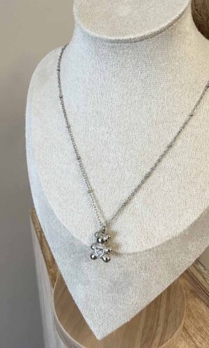 VelvetSnack Collana Teddy Precious Silver