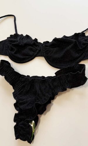 4Giveness Bikini Balconcino Color Lurex Nero