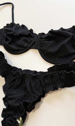 4Giveness Bikini Balconcino Color Lurex Nero