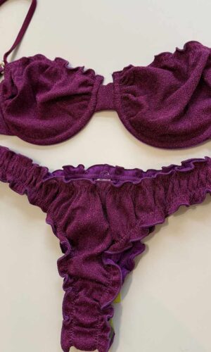 4Giveness Bikini Balconcino Color Lurex Viola