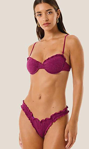 4Giveness Bikini Balconcino Color Lurex Viola
