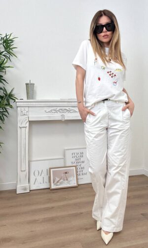Only Pantalone Bianco Liana