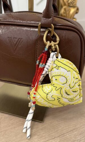 Vicolo Charm Bandana Cuore Giallo