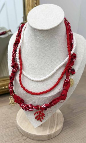 Vicolo Collana Bandana Rosso