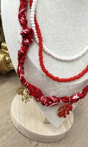 Vicolo Collana Bandana Rosso