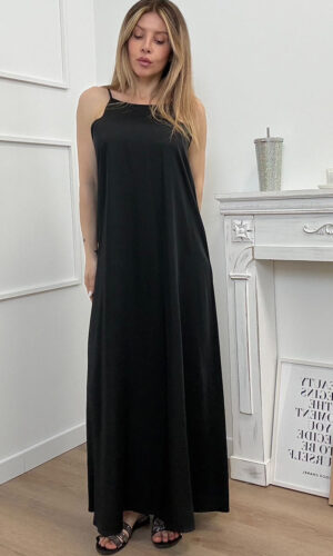 HaveOne Vestito Viscosa Nero