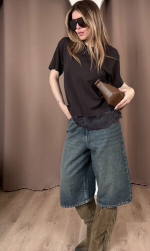 Only T-shirt con pizzo Moro