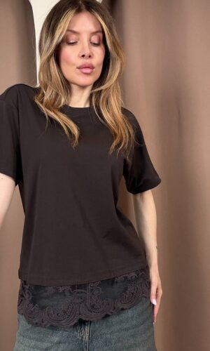 Only T-shirt con pizzo Moro