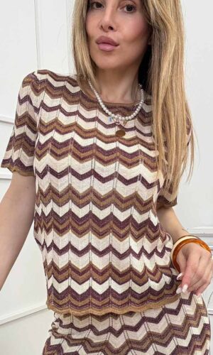 Only T-shirt Zig Zag Ametista