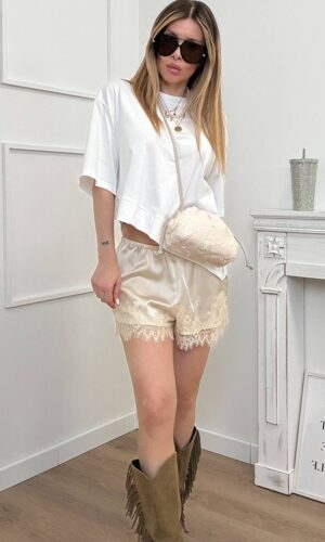 Vicolo T-shirt Diagonale Bianco