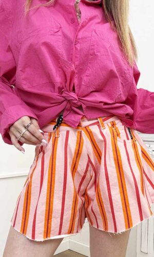 HaveOne Shorts Farfalla Riga Fucsia