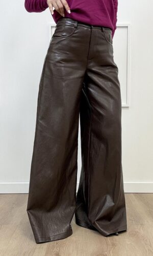 HaveOne Pantalone Ecopelle Moro