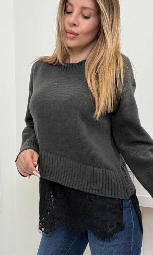 Only Maglia Lace Antracite