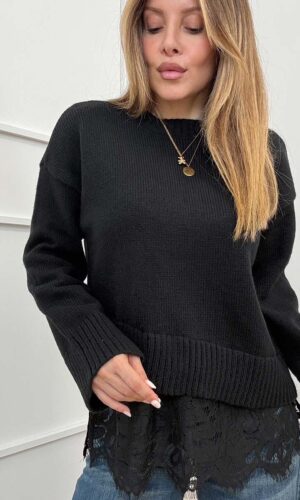 Only Maglia Lace Nero
